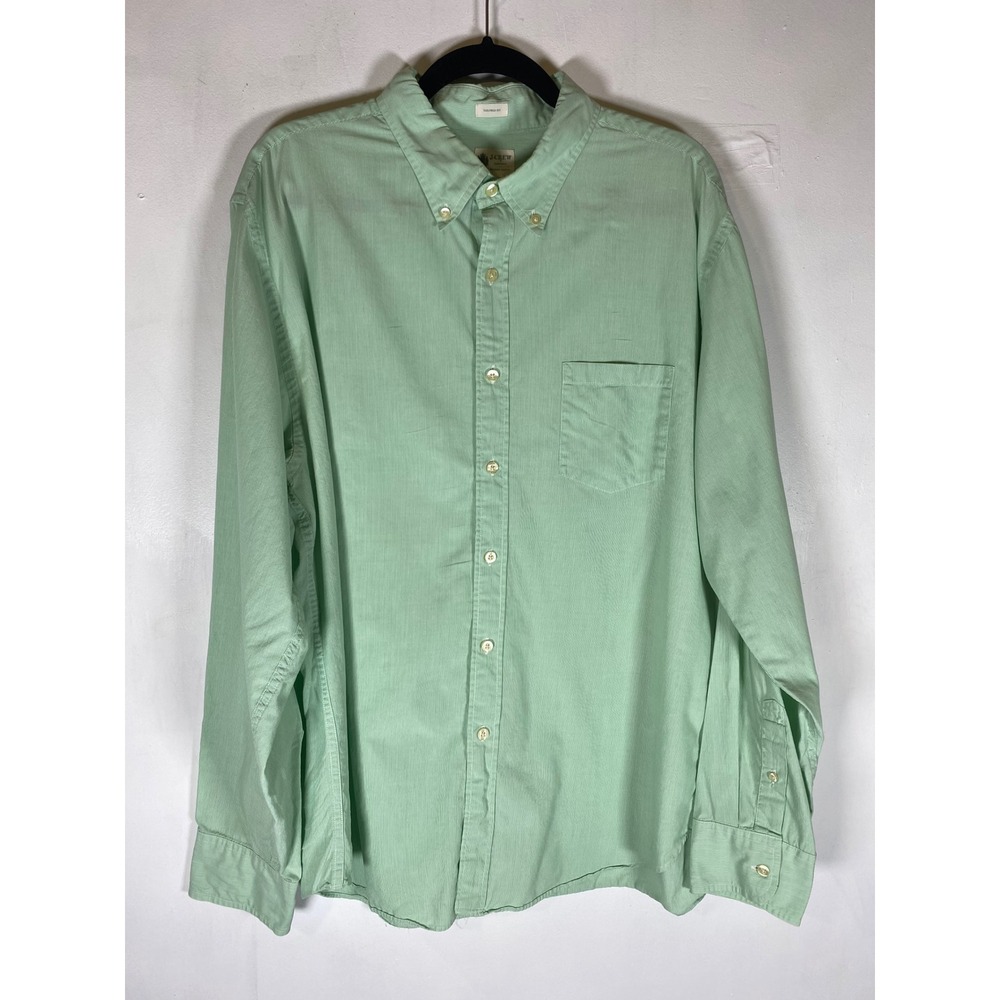 J.Crew XL Seafoam Green Oxford Button Down Shirt Cotton Preppy Casual